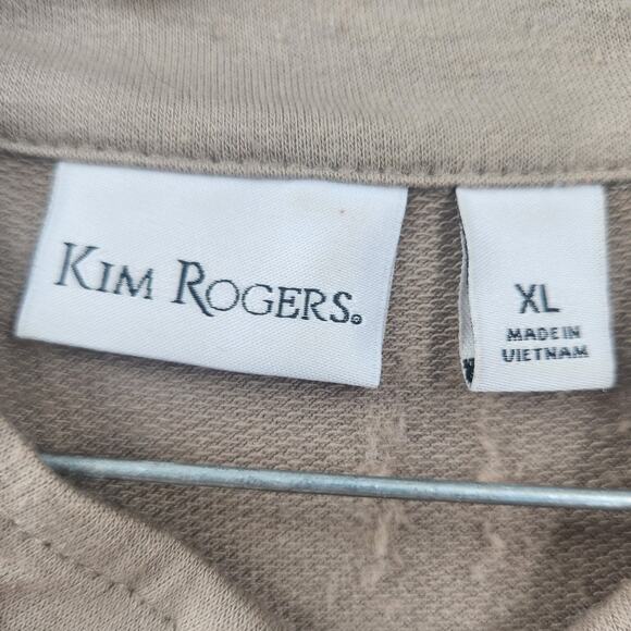 KIM ROGERS Tan Full Zip Vest Womens Size Extra Large XL - Picture 3 of 4